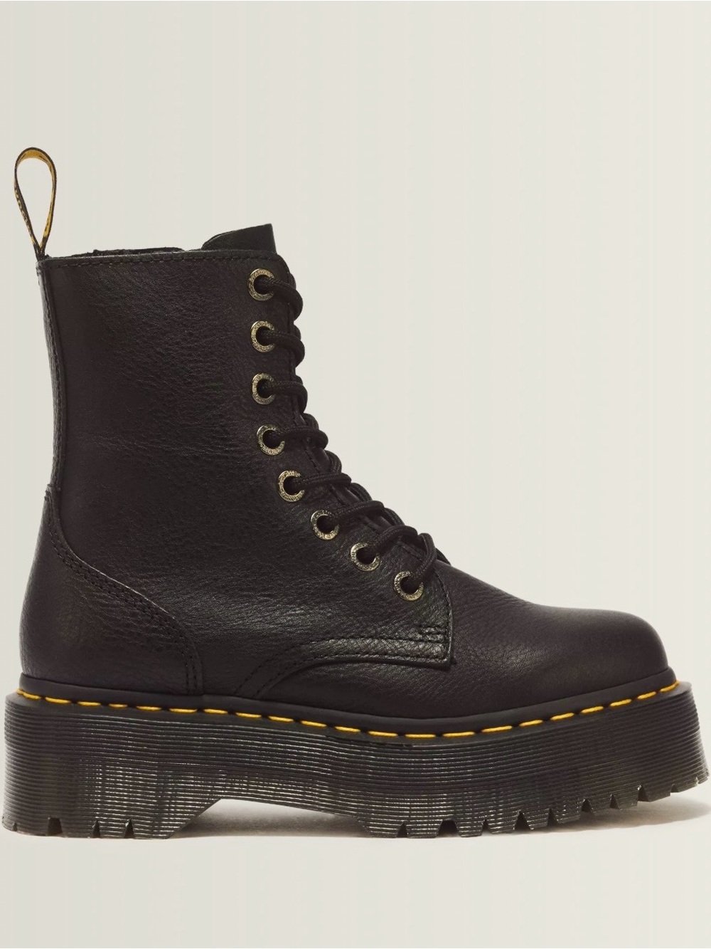 Black Platform Lace-Up Combat Boot - Dr. Martens - NEW- Never Worn